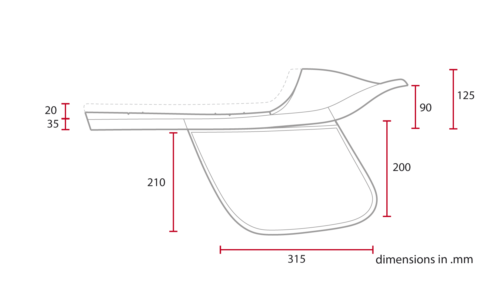 Asiento Universal Flat Track "Boldor Racer" (marrón)