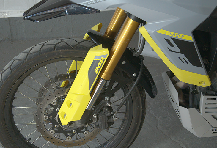 thumbnail image 2 of Labelbike 3D Resin Sticker Protections - For Suzuki V-Strom 800DE 2023 Fender/Mudguard, Yellow, Scratch Resistant 2 of 5