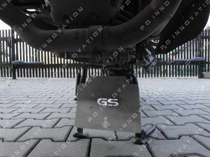 Center stand skid plate for BMW R1150GS '99'06 silver Center & side