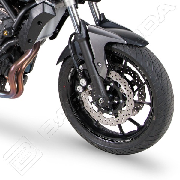 Barracuda wheel rim tapes for motorcycle (black) Stickers & decals Design