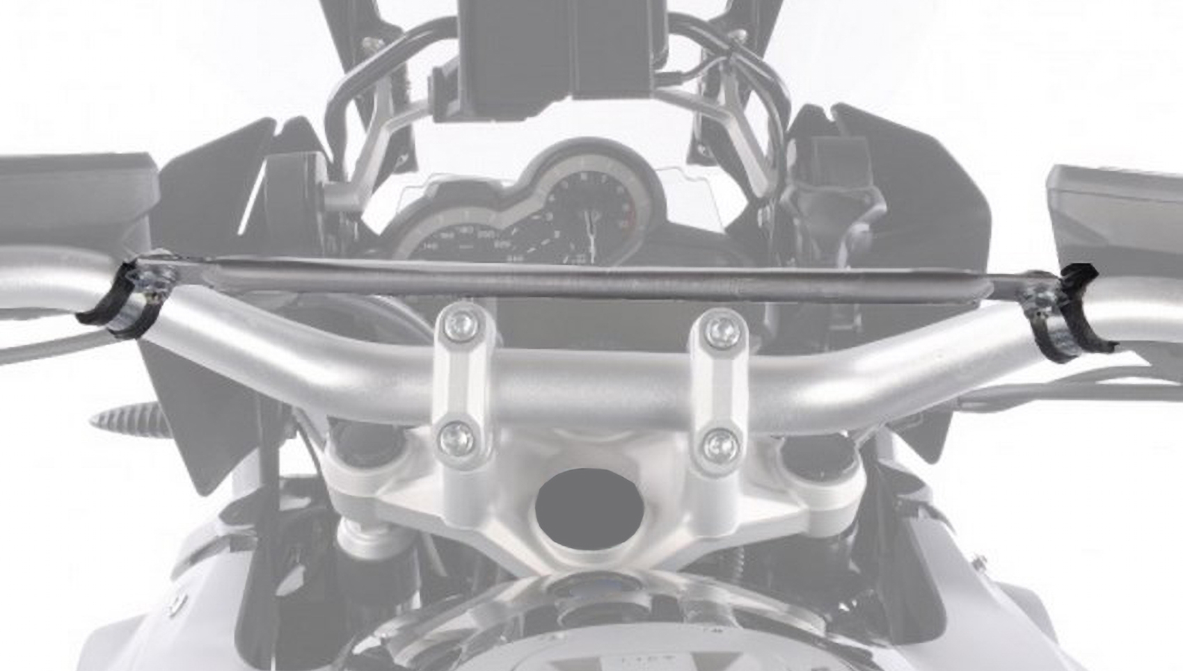 Handlebar crossbar 27.5 cm silver color