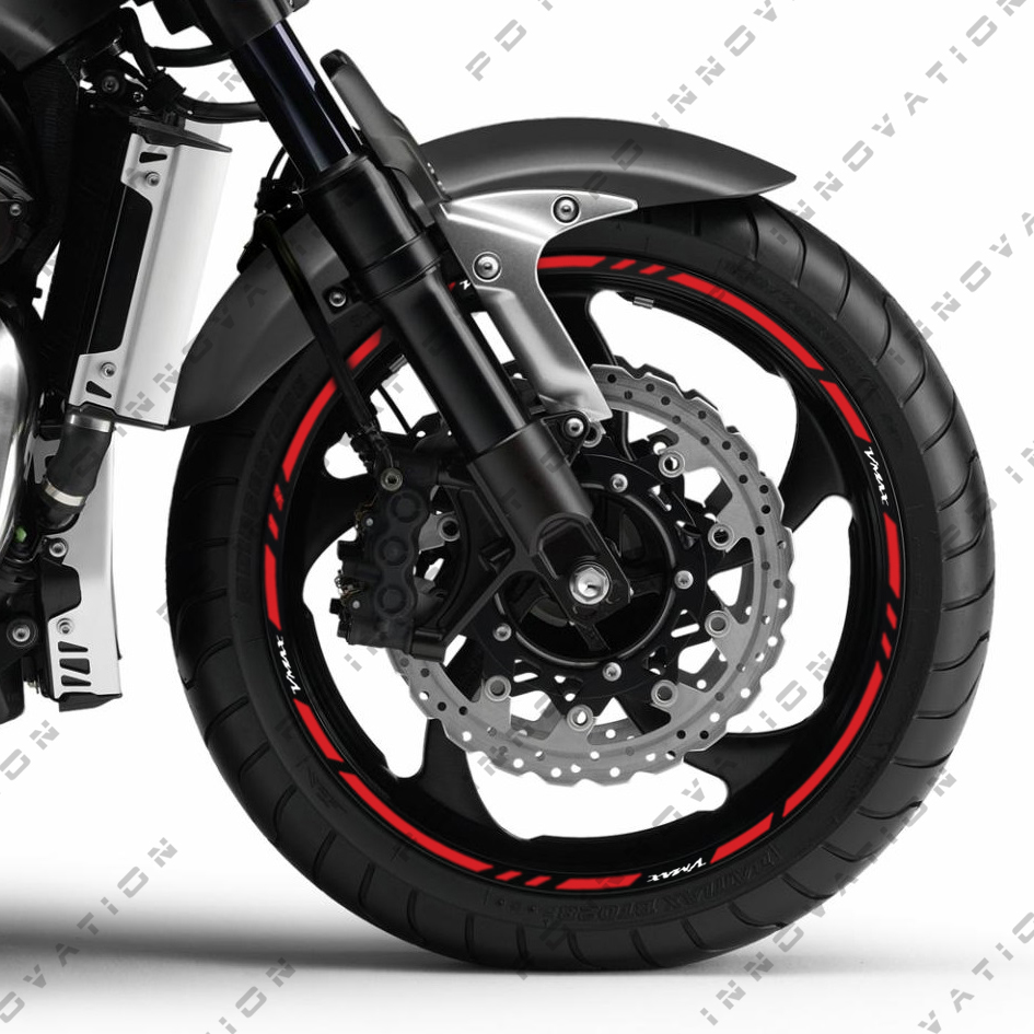 Yamaha V-Max wheel rim stripes with logos