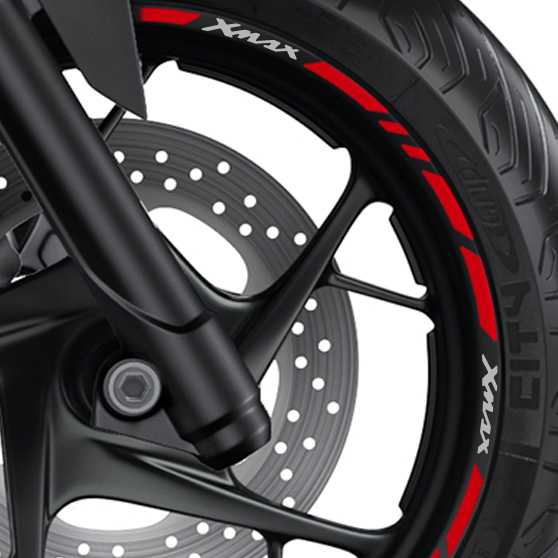 Yamaha X-Max wheel rim stripes with logos